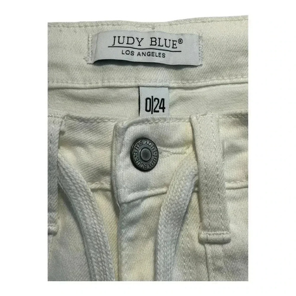 Judy Blue Women's Jogger Jeans Size 0 (24) White Elastic Waist‎ Pockets - Picture 3 of 7